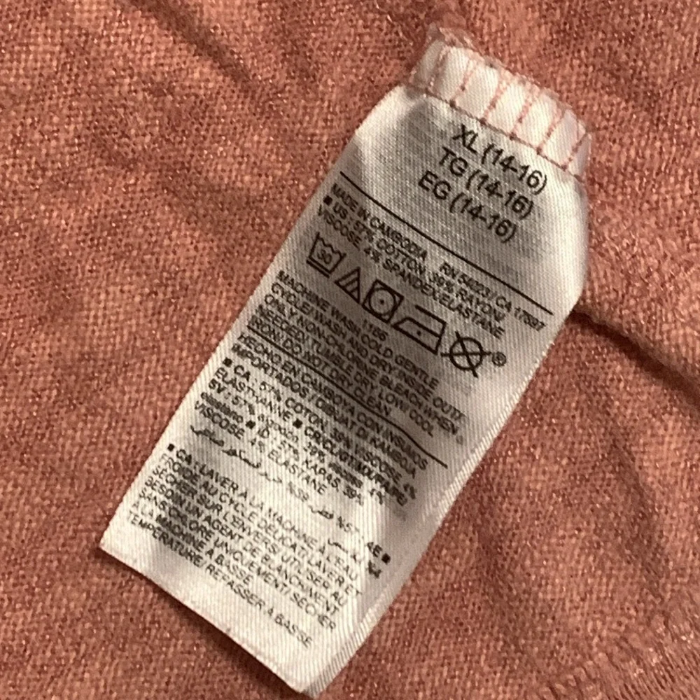 Old Navy Girls Mauve Pink Open Front Cardigan XL 14-16